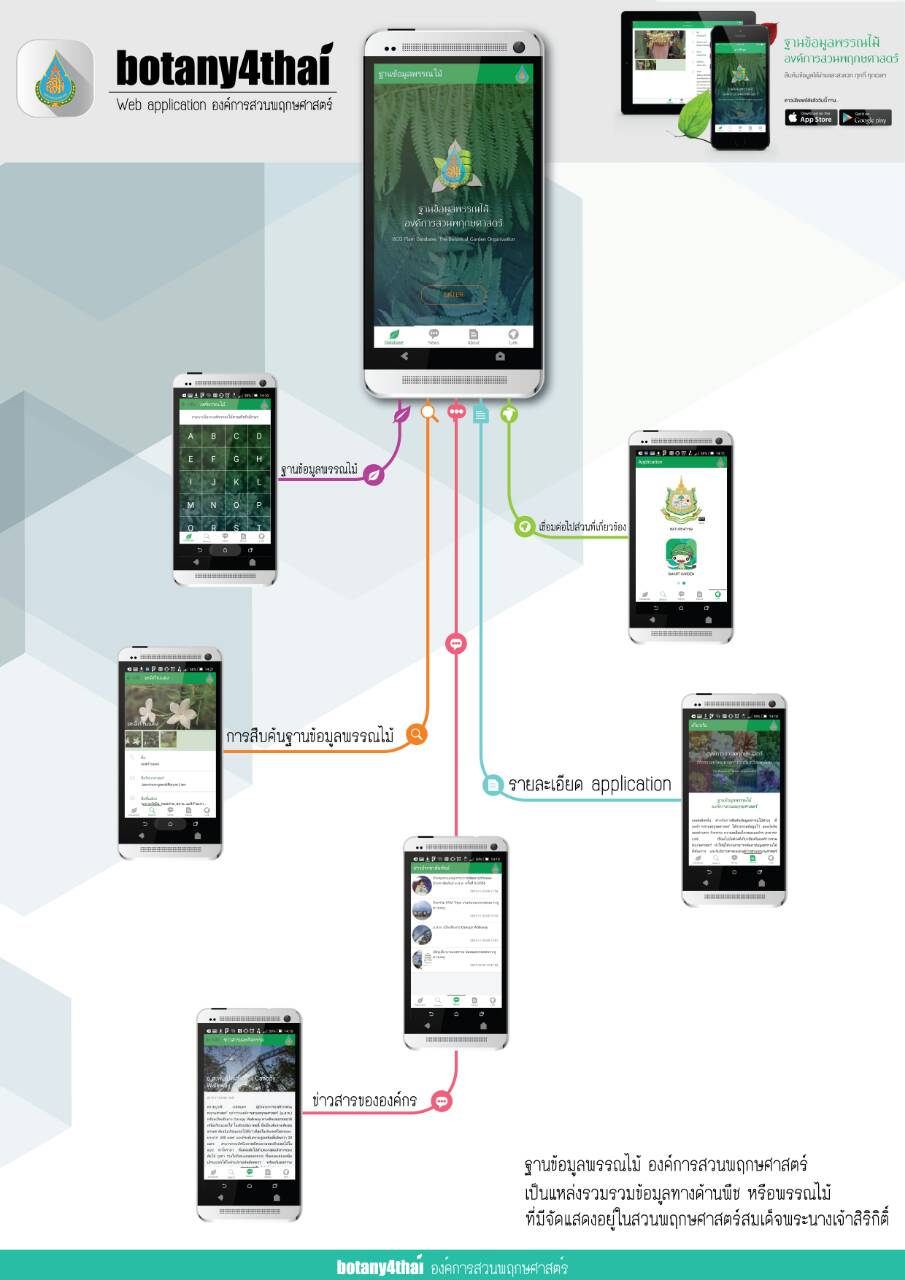 องค์การสวนพฤกษศาสตร์ เปิดตัว Mobile Application botany4thai “รอบรู้เรื่องพรรณไม้ ง่ายนิดเดียว”