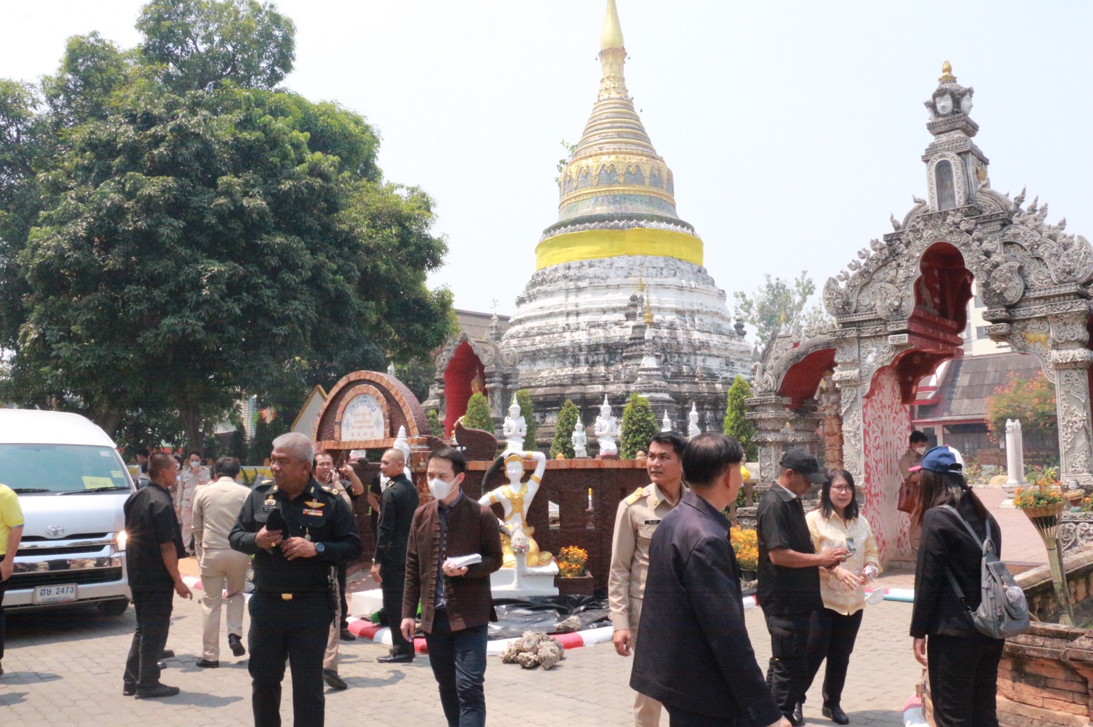 คณะส่วนล่วงหน้า ตรวจความพร้อมพื้นที่ต้อนรับนายกรัฐมนตรี ที่จะลงพื้นที่ติดตามสถานการณ์หมอกควันไฟป่า ที่จังหวัดเชียงใหม่ วันพรุ่งนี้