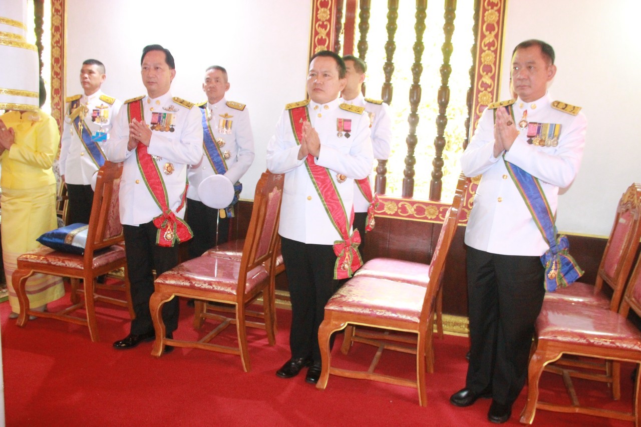 ผบก.ภ.จว.เชียงราย และคณะแม่บ้าน ภ.จว.เชียงราย ร่วมพิธีเวียนเทียนสมโภชน้ำอภิเษก  
