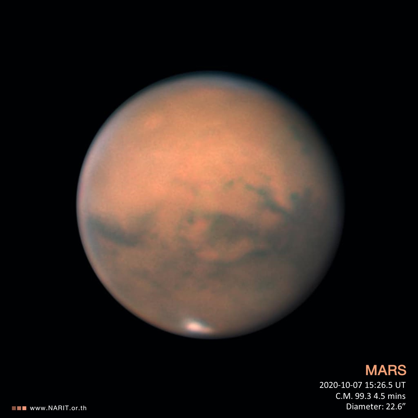 สดร. ชวนส่องดาวเคราะห์แดงอีกครั้ง 14 ตุลาคมนี้ “ดาวอังคารอยู่ตรงข้ามดวงอาทิตย์”