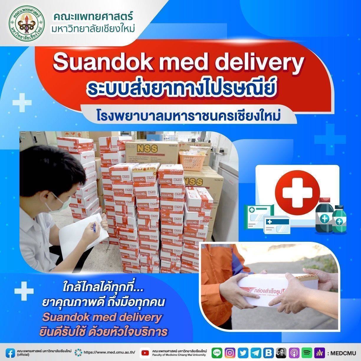 เชียงใหม่ - บริการจัดส่งยาทางไปรษณีย์