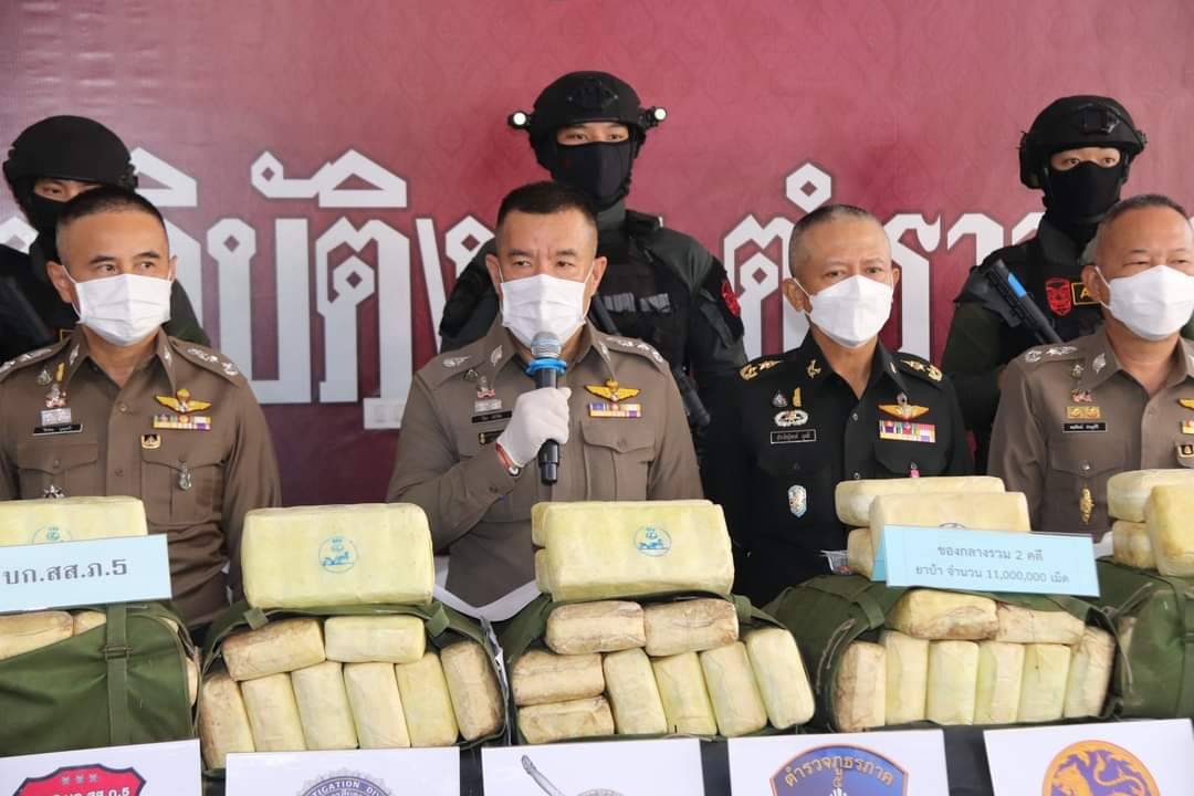 ตำรวจภูธรภาค 5 แถลงผลการจับกุมคดียาเสพติดรายสำคัญ ยาบ้ารวมกว่า 11 ล้านเม็ด