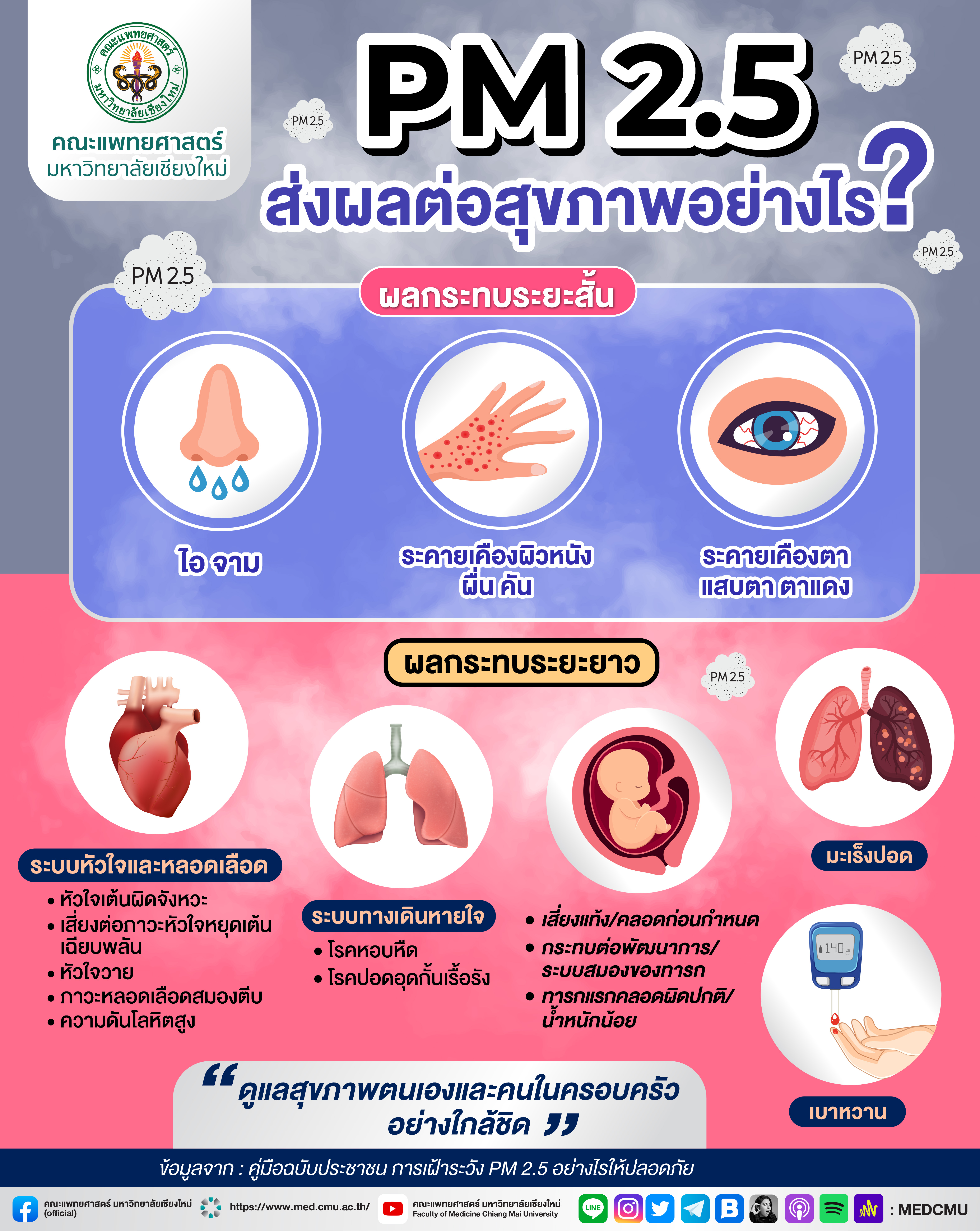 PM 2.5 ส่งผลต่อสุขภาพอย่างไร ?