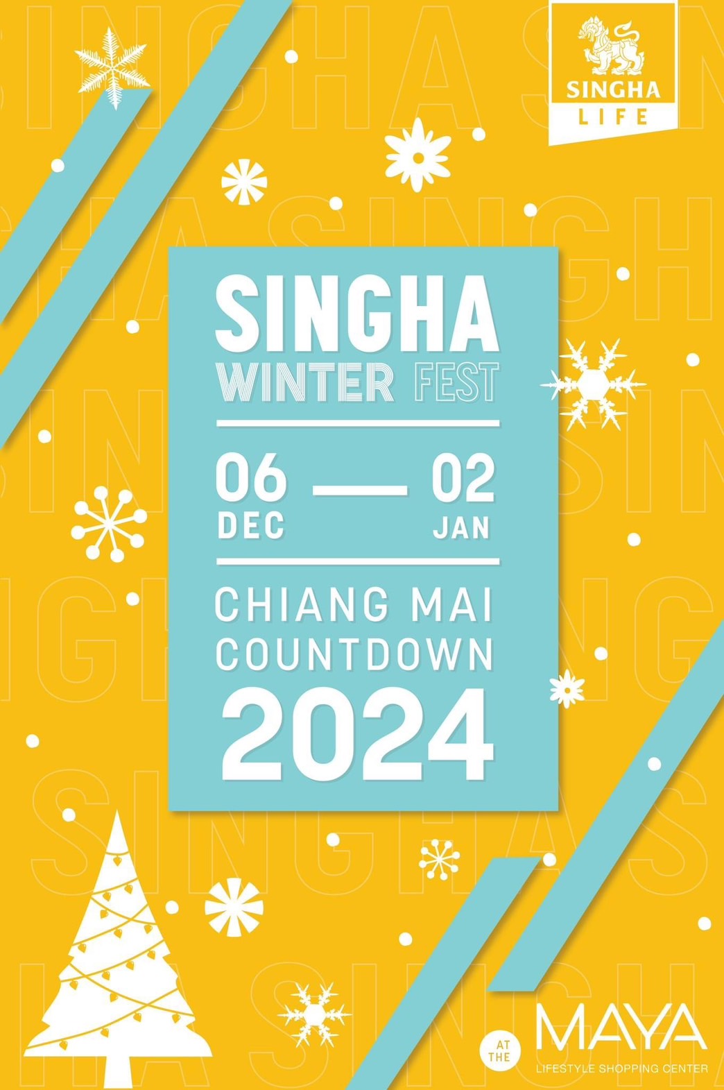 เตรียมมานับถอยหลังเคาท์ดาวน์ไปด้วยกัน ‘SINGHA WINTER FEST CHIANGMAI COUNTDOWN 2024’ ที่เมญ่า เชียงใหม่ 