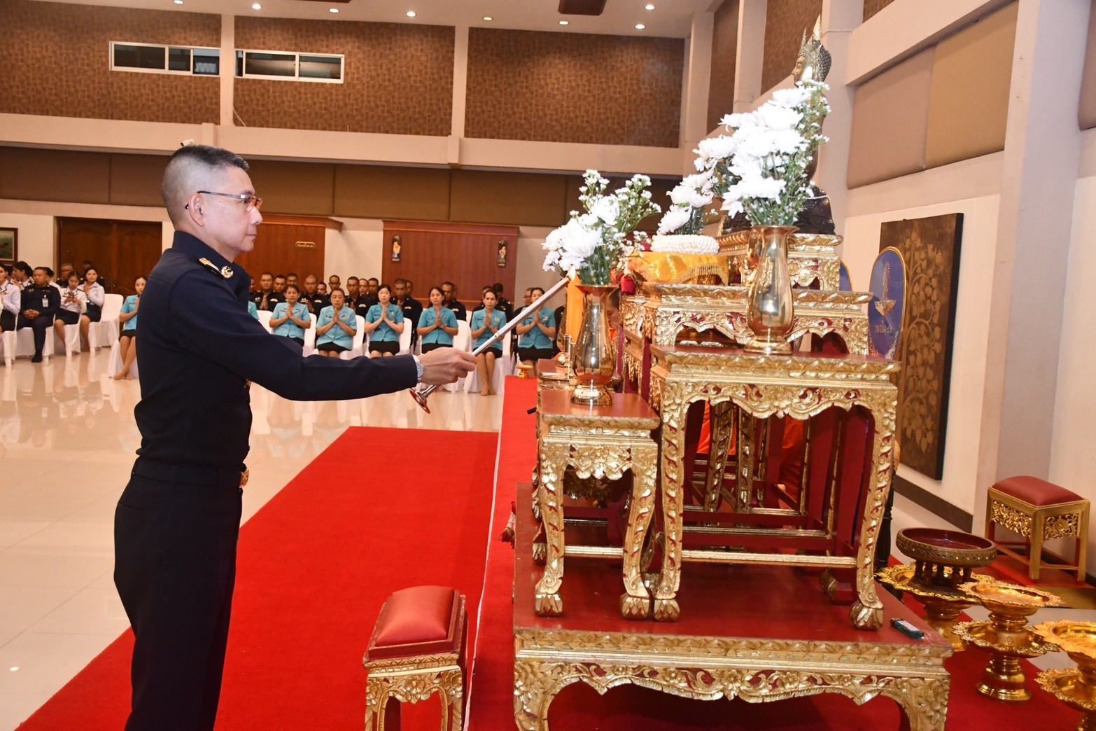 กองบิน 41 จัดพิธีทำบุญพระบรมสารีริกธาตุ (องค์ปฐม) และพระบรมสารีริกธาตุฯ ในโครงการก่อสร้างพระสถูปเจดีย์ องค์ที่ 3 ดอยอินทนนท์